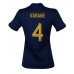 Billige Frankrike Raphael Varane #4 Hjemmetrøye Dame VM 2022 Kortermet
